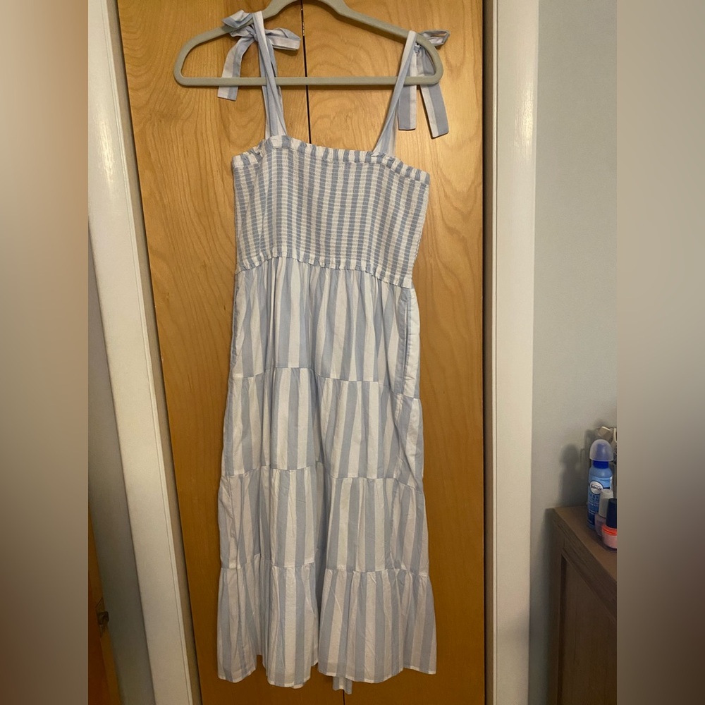 %.  NWT - J. Crew Small Smock striped dress - Picture 2 of 6